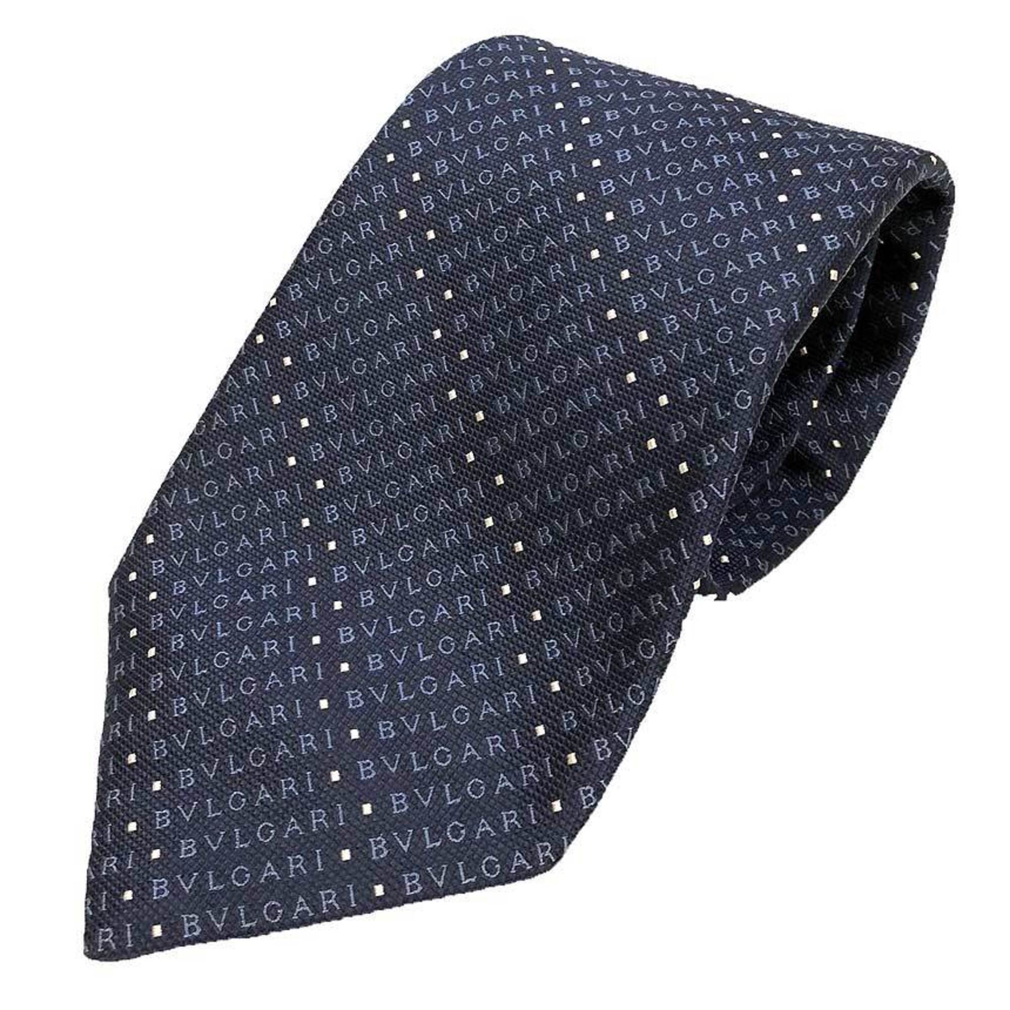 Bvlgari Bulgari Sevenfold Tie, 100% Silk, Light Blue, Men's